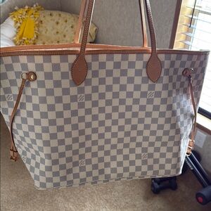 Louis Vuitton Damier Azur Neverfull MM Tote